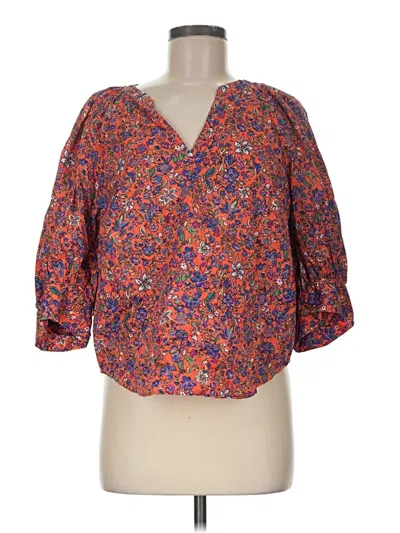 Pre-owned Universal Thread 3/4 Sleeve Blouse In Orange