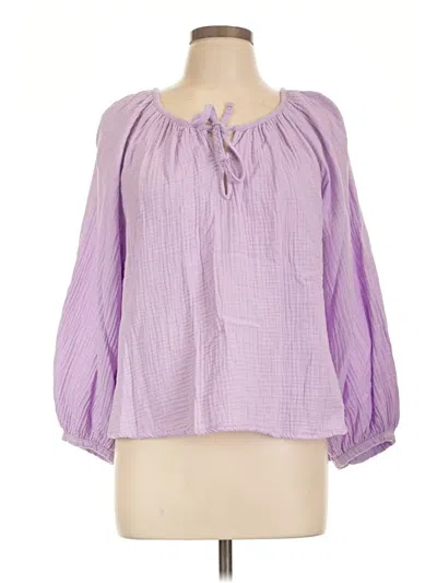 Pre-owned Universal Thread 3/4 Sleeve Blouse In Purple