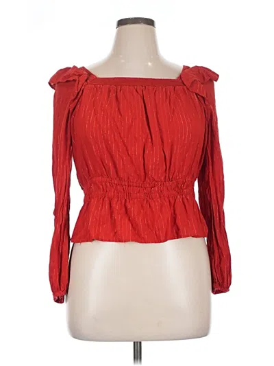 Pre-owned Universal Thread 3/4 Sleeve Blouse In Red