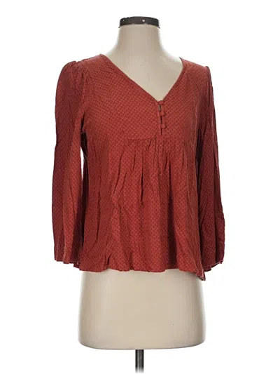 Pre-owned Universal Thread 3/4 Sleeve Blouse In Red
