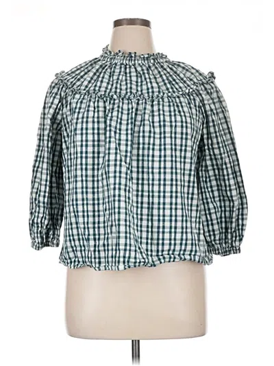 Pre-owned Universal Thread 3/4 Sleeve Blouse In Teal