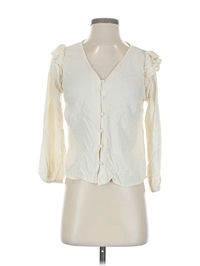 Pre-owned Universal Thread 3/4 Sleeve Blouse In White