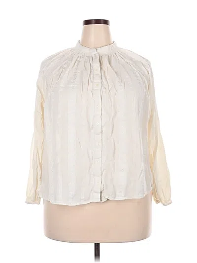Pre-owned Universal Thread 3/4 Sleeve Blouse In White