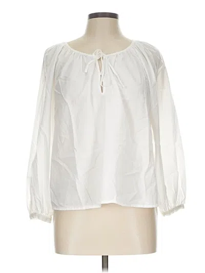 Pre-owned Universal Thread 3/4 Sleeve Blouse In White