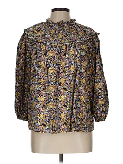 Pre-owned Universal Thread 3/4 Sleeve Blouse In Yellow