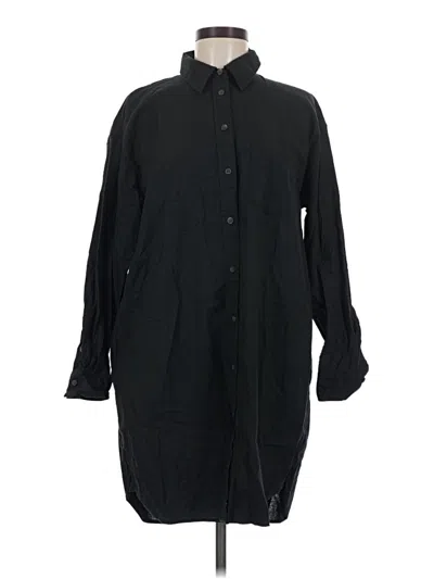 Pre-owned Universal Thread 3/4 Sleeve Button Down Shirt In Black
