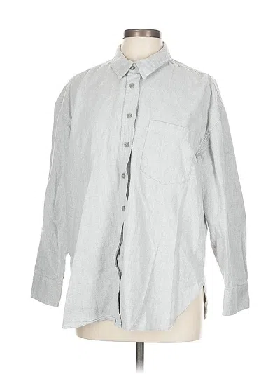 Pre-owned Universal Thread 3/4 Sleeve Button Down Shirt In Gray