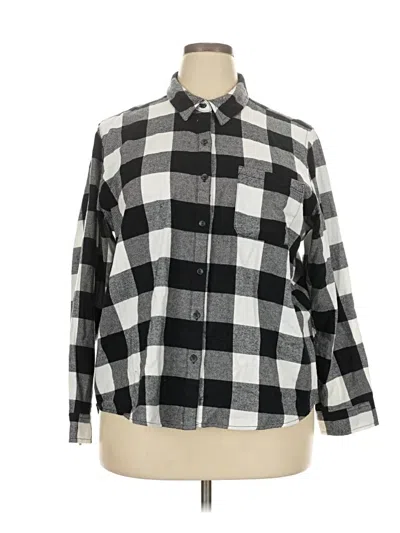Pre-owned Universal Thread 3/4 Sleeve Button Down Shirt In Gray