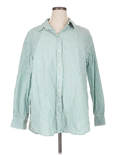 Pre-owned Universal Thread 3/4 Sleeve Button Down Shirt In Green