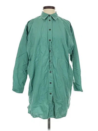 Pre-owned Universal Thread 3/4 Sleeve Button Down Shirt In Green