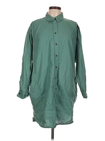 Pre-owned Universal Thread 3/4 Sleeve Button Down Shirt In Green