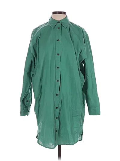 Pre-owned Universal Thread 3/4 Sleeve Button Down Shirt In Green