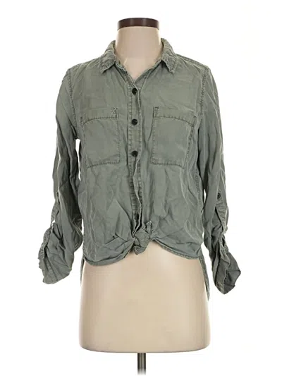 Pre-owned Universal Thread 3/4 Sleeve Button Down Shirt In Green
