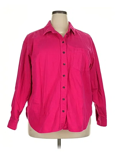 Pre-owned Universal Thread 3/4 Sleeve Button Down Shirt In Pink