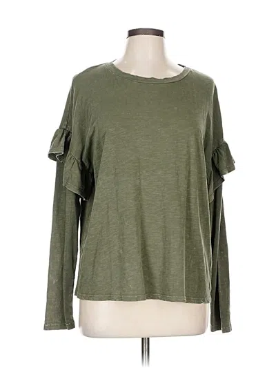 Pre-owned Universal Thread 3/4 Sleeve T-shirt In Green