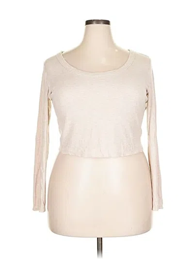 Pre-owned Universal Thread 3/4 Sleeve T-shirt In White