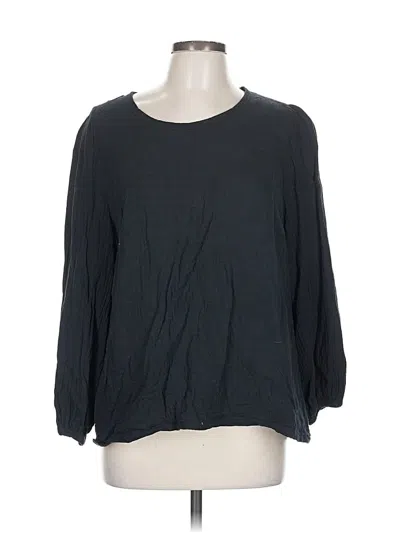 Pre-owned Universal Thread 3/4 Sleeve Top Black Boatneck Tops