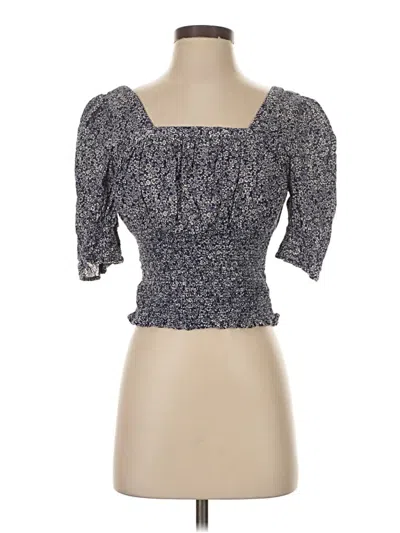 Pre-owned Universal Thread 3/4 Sleeve Top Blue Sweetheart Neckline Tops