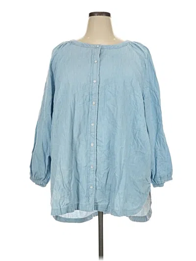 Pre-owned Universal Thread 3/4 Sleeve T-shirt In Blue