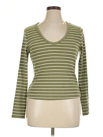 Pre-owned Universal Thread 3/4 Sleeve T-shirt In Green