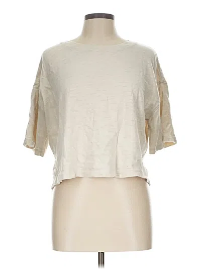 Pre-owned Universal Thread 3/4 Sleeve T-shirt In Ivory