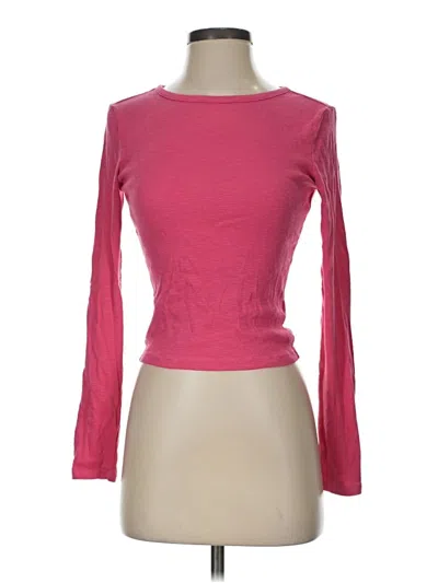 Pre-owned Universal Thread 3/4 Sleeve T-shirt In Pink