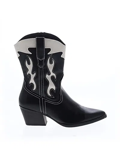 Pre-owned Universal Thread Ankle Boots In Black