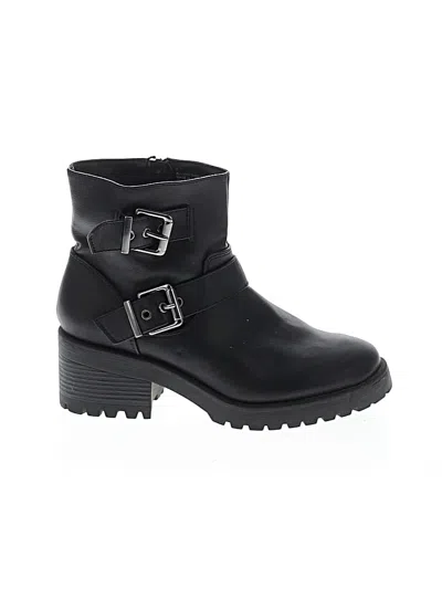 Pre-owned Universal Thread Ankle Boots In Black