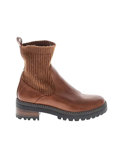 Pre-owned Universal Thread Ankle Boots In Brown