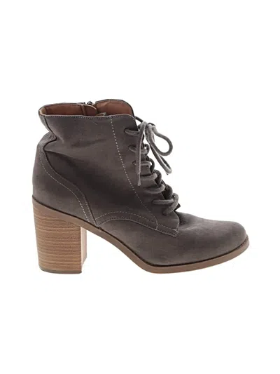 Pre-owned Universal Thread Ankle Boots In Gray