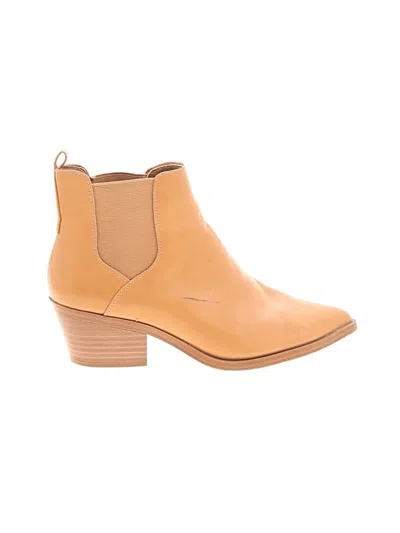 Pre-owned Universal Thread Ankle Boots In Tan