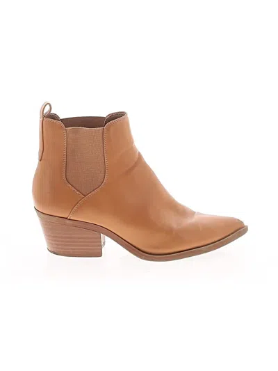 Pre-owned Universal Thread Ankle Boots In Tan