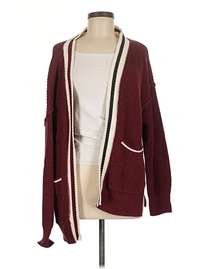 Pre-owned Universal Thread Cardigan Sweater In Burgundy