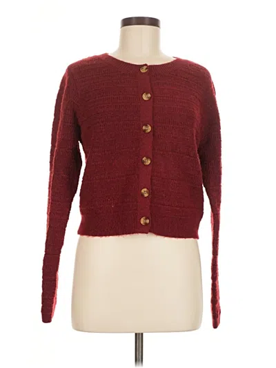 Pre-owned Universal Thread Cardigan Sweater In Burgundy