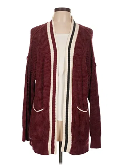 Pre-owned Universal Thread Cardigan Sweater In Burgundy