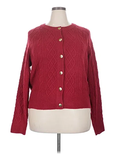 Pre-owned Universal Thread Cardigan Sweater In Burgundy