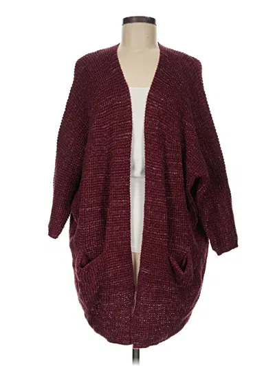 Pre-owned Universal Thread Cardigan Sweater In Burgundy