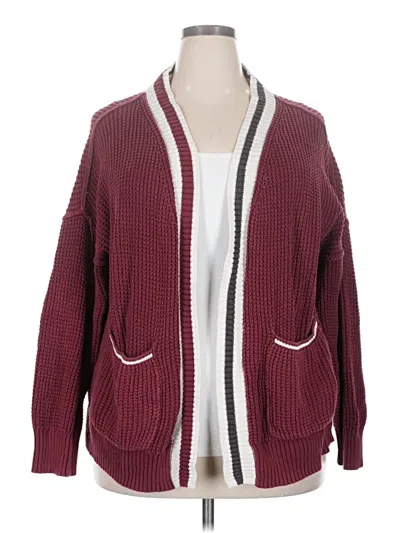 Pre-owned Universal Thread Cardigan Sweater In Burgundy
