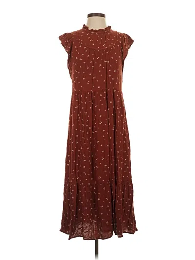 Pre-owned Universal Thread Casual Dress In Brown