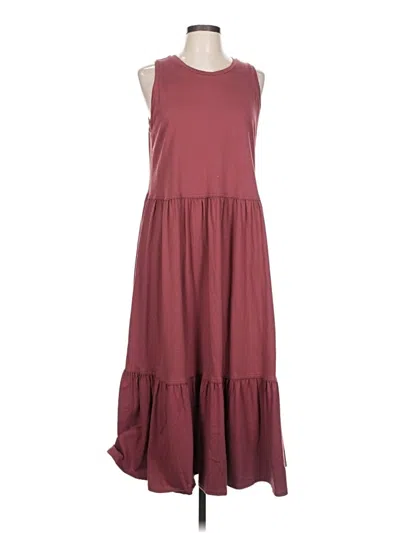 Pre-owned Universal Thread Casual Dress In Burgundy