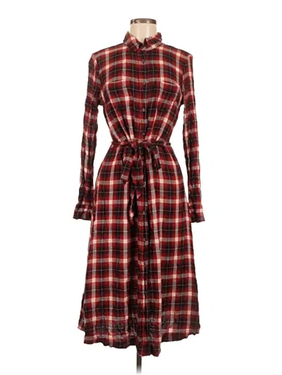 Pre-owned Universal Thread Casual Dress In Burgundy