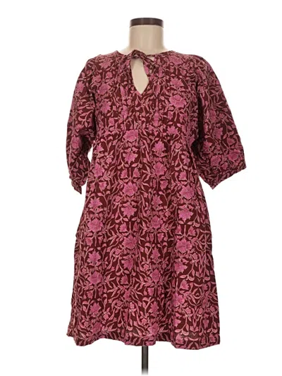 Pre-owned Universal Thread Casual Dress In Burgundy