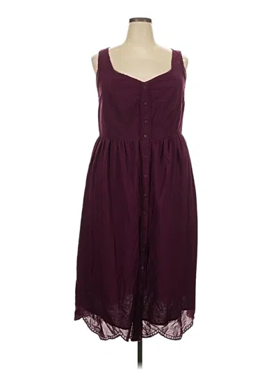 Pre-owned Universal Thread Casual Dress In Burgundy