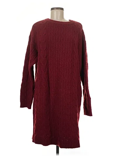 Pre-owned Universal Thread Casual Dress In Burgundy