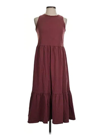 Pre-owned Universal Thread Casual Dress In Burgundy