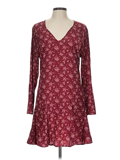 Pre-owned Universal Thread Casual Dress In Burgundy