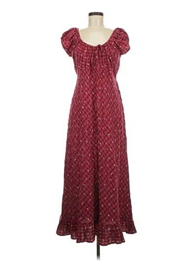 Pre-owned Universal Thread Casual Dress In Burgundy