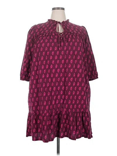 Pre-owned Universal Thread Casual Dress In Burgundy