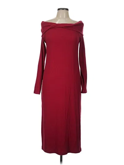 Pre-owned Universal Thread Casual Dress In Burgundy
