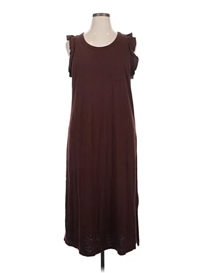 Pre-owned Universal Thread Casual Dress In Burgundy